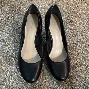 Franco Sarto Wedge Black Heel Round Toe Size 7